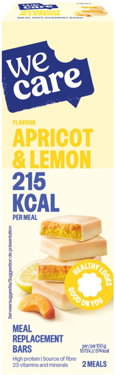 WeCare Meal Replacement Bars Abricot Lemon - 3 x 116 gr - Voordeelverpakking