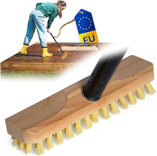 Novaliv 4 x schuurborstel van hout met PPN borstelharen met praktische