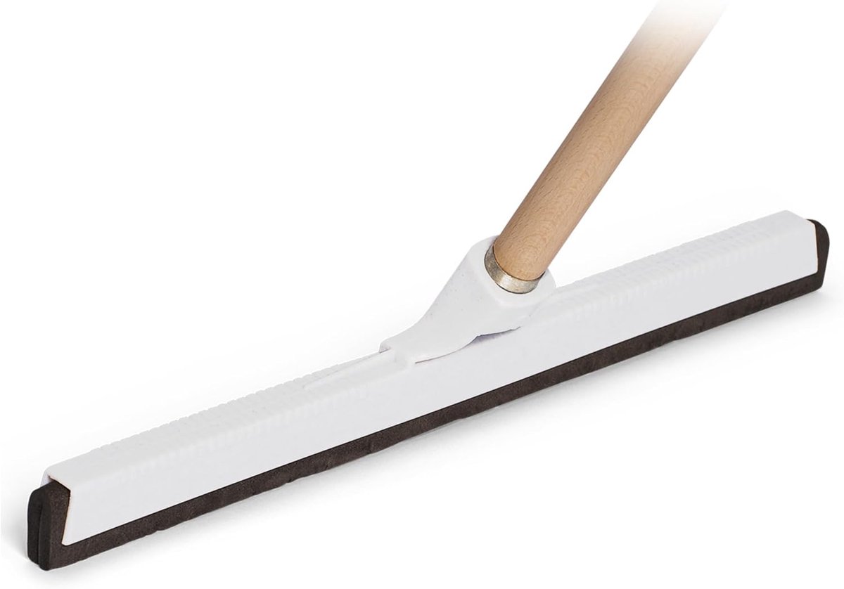 Novaliv watertrekker vloertrekker kunststof 43cm met houten steel I douchetrekker douchevl