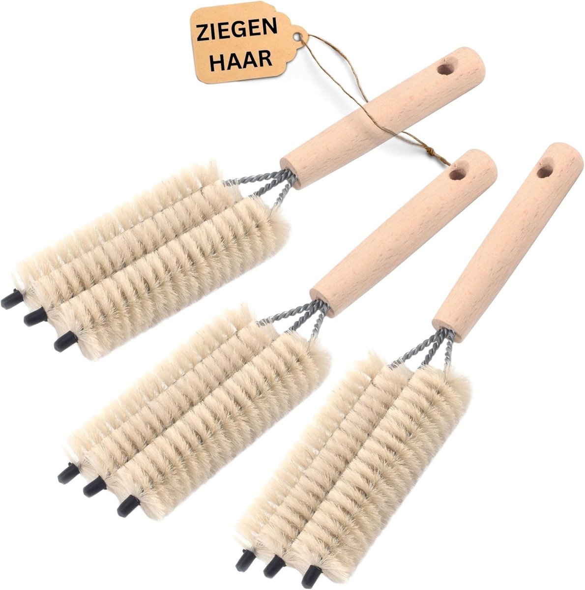 Novaliv 3X jaloezieborstel jaloezieën rolluikborstel rolgordijnreinigingsborstel 25x8x3cm IDEAAL ook als verwarmingsreinigingsborstel 3-voudige vork jaloeziestofdoek stof rolluikreiniging