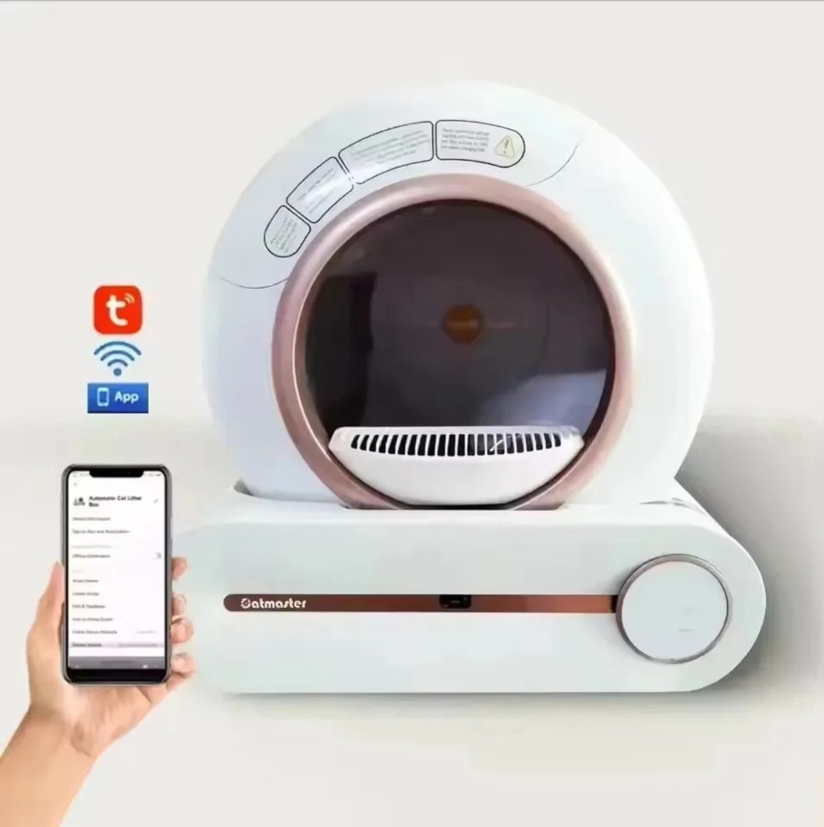 Zelfreinigende Kattenbak – Automatische – Zelfreinigende met App – Wit