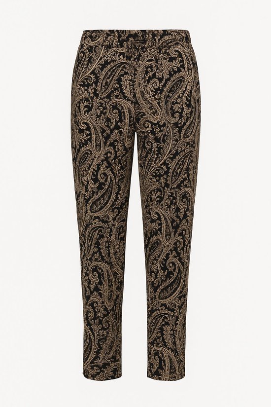 Angelle Milan Printbroek – Paisley Zwart/Beige | Elegant & Easy to Wear