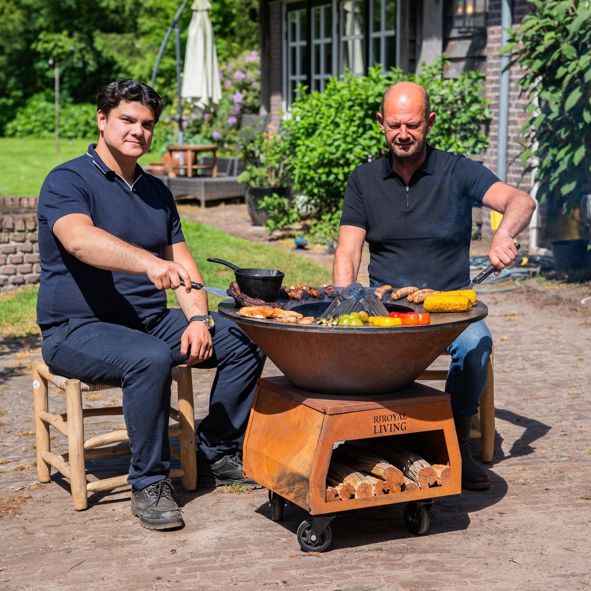 BBQ Plancha Grill Brasero Vuurschaal Cortenstaal met grote