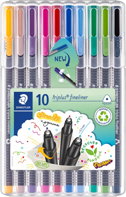 STAEDTLER triplus fineliner - Box 10 st