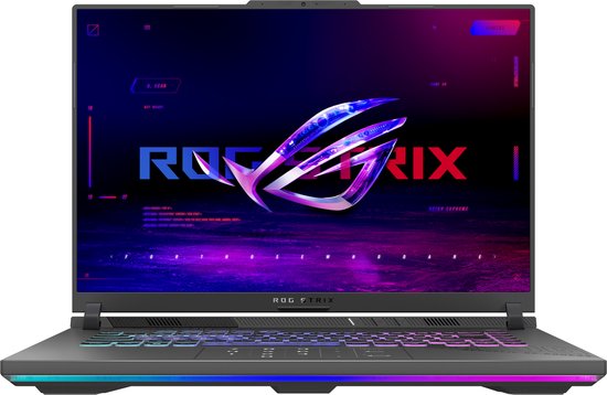 ASUS ROG Strix G16 G614PM-RV095W AMD Ryzen™ 9 8940HX Laptop 40,6 cm (16") WUXGA 32 GB DDR5-SDRAM 1 TB SSD NVIDIA GeForce RTX 5060 Wi-Fi 6E (802.11ax) Windows 11 Home Nederlands Zwart, Grijs
