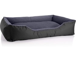 Hondenmand Comfort - Honden kussen - Ontspannen slapen - Verwijderbare hoes - XXL 120x85cm - Zwart Grijs