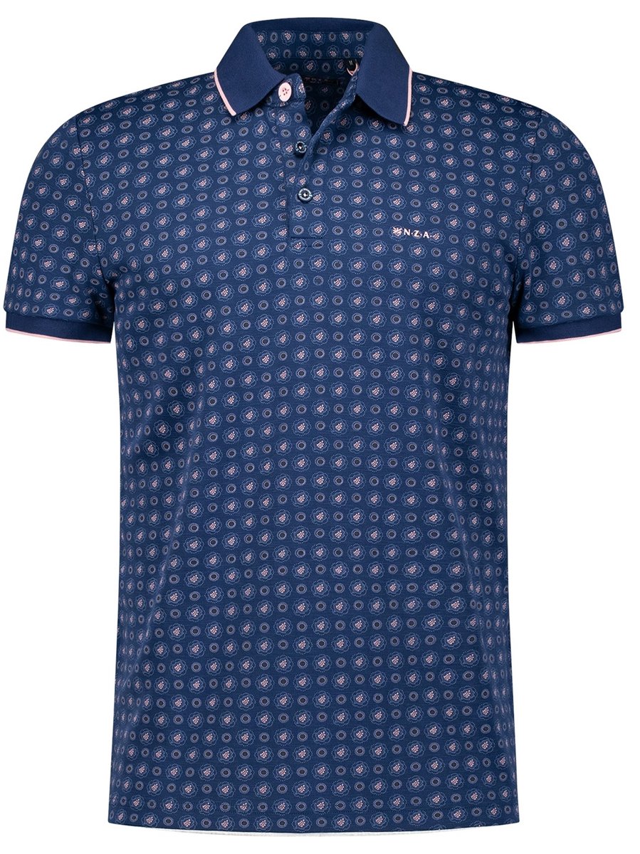 Nza New Zealand Ari Korte Mouw Poloshirt Blauw S Man