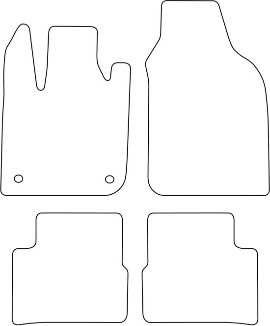 Set de tapis de sol en velours pour Fiat 500e 2020- - finition bleue