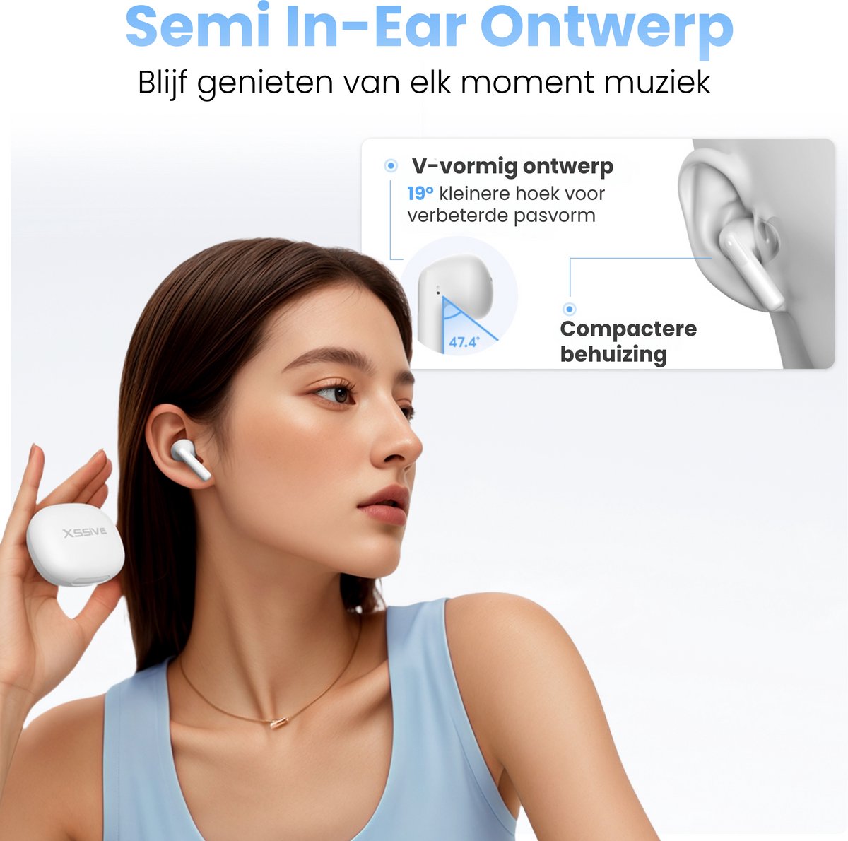 Xssive TWS15 Draadloze Oordopjes - Drievoudige Noise Cancelling & Hi-Res Audio - Bluetooth Oordopjes Geschikt voor iPhone, Samsung Oortjes Draadloos – foto 8