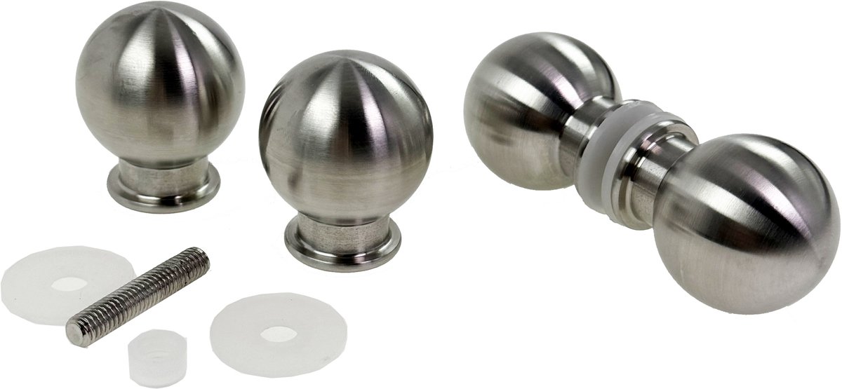 Douchedeur knop Grip RVS Kierr® - Ronde Deurknopgarnituur -Moderne Douchewand Handvat - Deurknop RVS - Glazen Schuifdeur Knop
