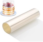 katmerio Taartrandfolie, 30 cm x 10 m, transparante acetaatrol, herbruikbaar, voor mousse, cake, chocolade, crème, dessert katmerio Taartrandfolie, 30 cm x 10 m, transparante acetaatrol, herbruikbaar, voor mousse, cake, chocolade, crème, dessert