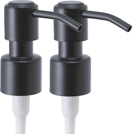 Set van 2 reservepomp voor zeepdispenser, pomp, reservezeeppomp met 4 slangen, voor vloeibare zeep, voor flessen, schroefdraad, 28 mm, keuken, badkamer