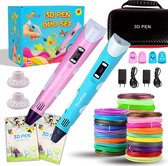 TinyPlay - Set de deux - 2x Pack de démarrage pour stylo 3D XXL - Recharges de filament 100 m - Étui de rangement - Tapis de dessin transparent - Cahier de dessin - Protège-doigts - Loisirs créatifs Filles et Garçons - Stylos 3D