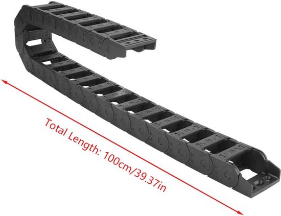Zerodis 100 Cm Nylon Kabelsleepketting, 25 X 57 Mm Open