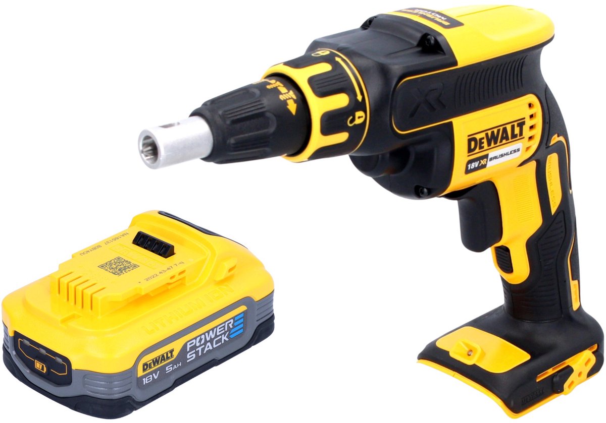 DeWalt DCF 620 N accu-droogbouwschroevendraaier 18 V 30 Nm borstelloos + 1x Powerstack-accu 5.0 Ah - zonder oplader