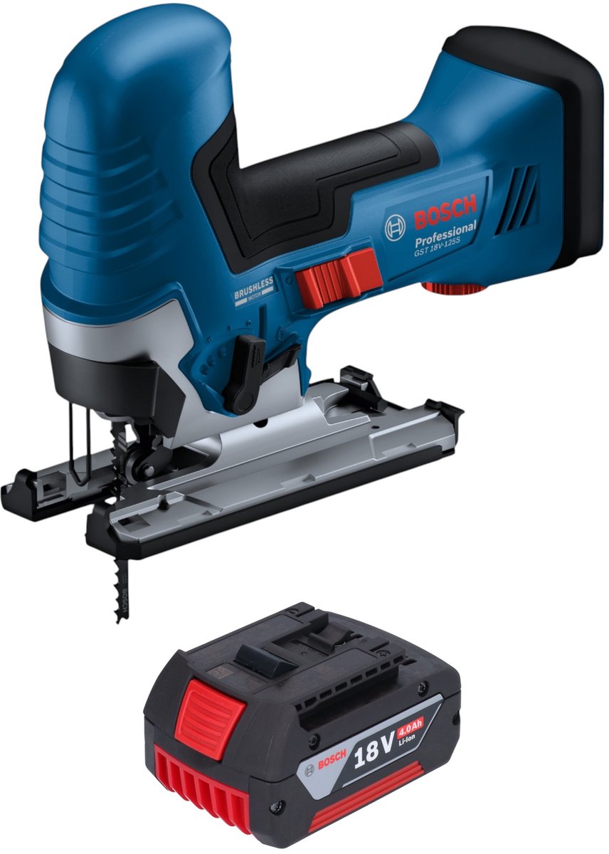 Bosch GST 18V-125 S Professionele accudecoupeerzaag 18 V 125 mm borstelloos + 1x accu 4.0 Ah - zonder oplader