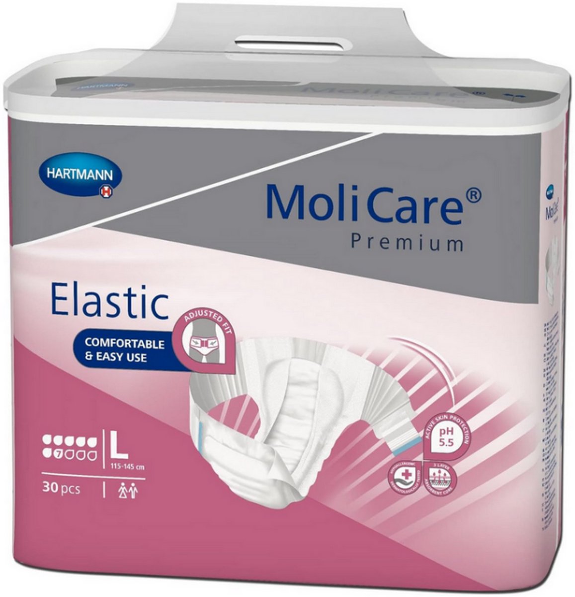 Molicare Premium Slip Elastic 7 druppels Large - 1 pak van 30 stuks
