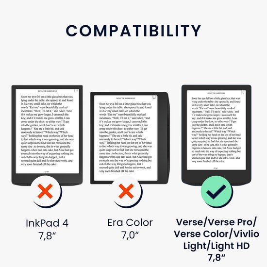 kwmobile e-reader hoesje geschikt voor Pocketbook Verse/Verse Lite/Pro/Color/Vivlio Light HD hoes - E reader flip case met magnetische sluiting - Ereader cover in zwart — afbeelding 3