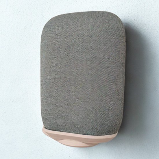 Baaletc Luidsprekerwandhouder, rek, compatibel met Google Nest Audio wandstandaard, accessoires, snelle en eenvoudige installatie, ruimtebesparend, zonder boren, gaten, complete ABS-constructies