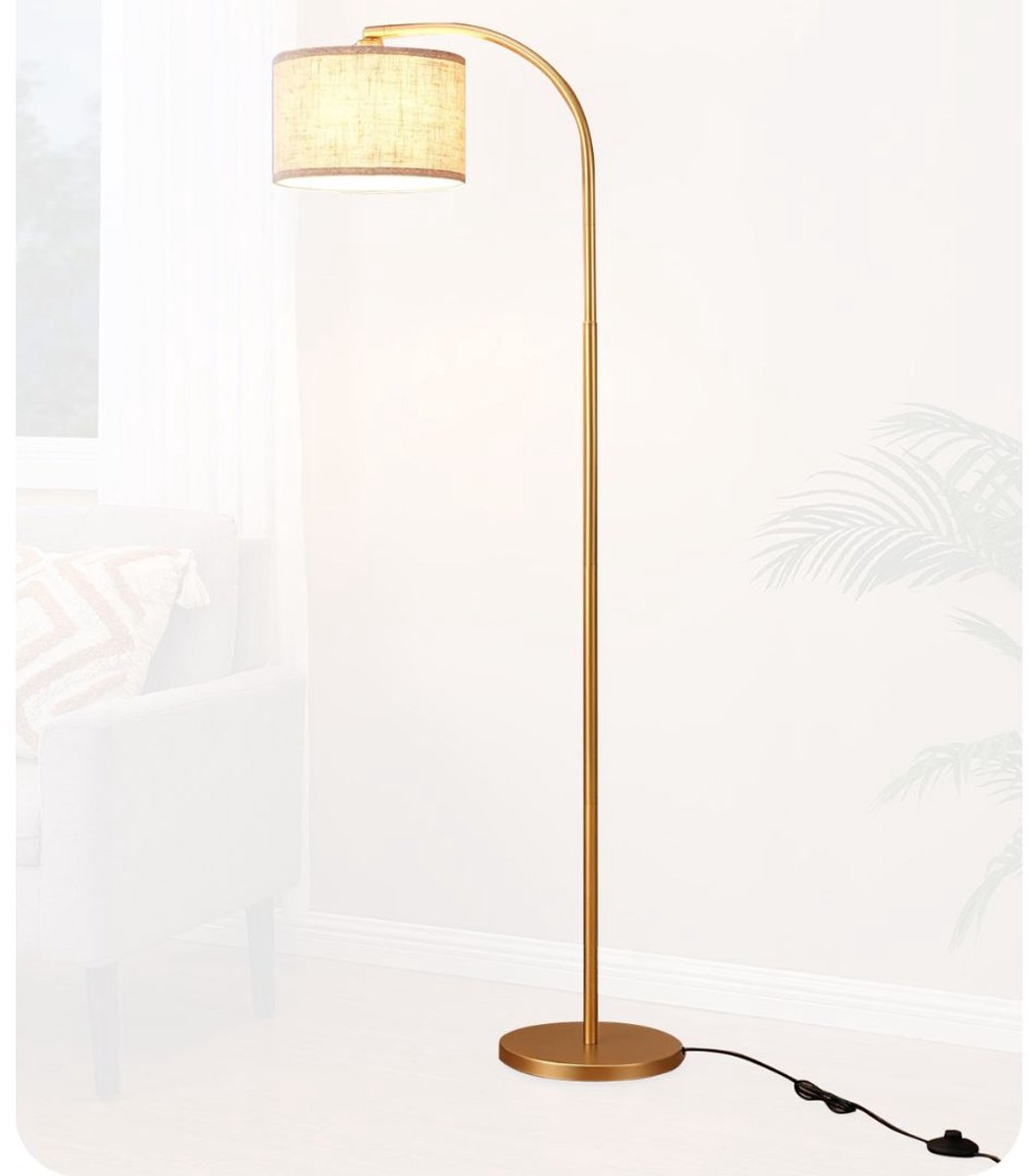 Booglampen Staand Vloerlamp - Vloerlampen Woonkamer - Goud
