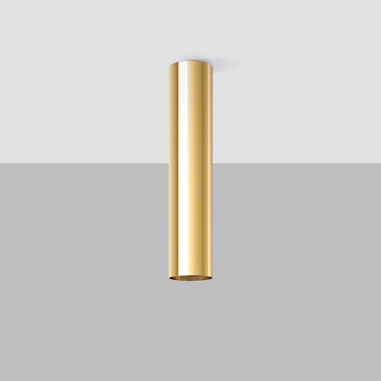 Plafonnier Sollux Lighting Lagos - 30x6x6cm - GU10 - doré brillant - acier