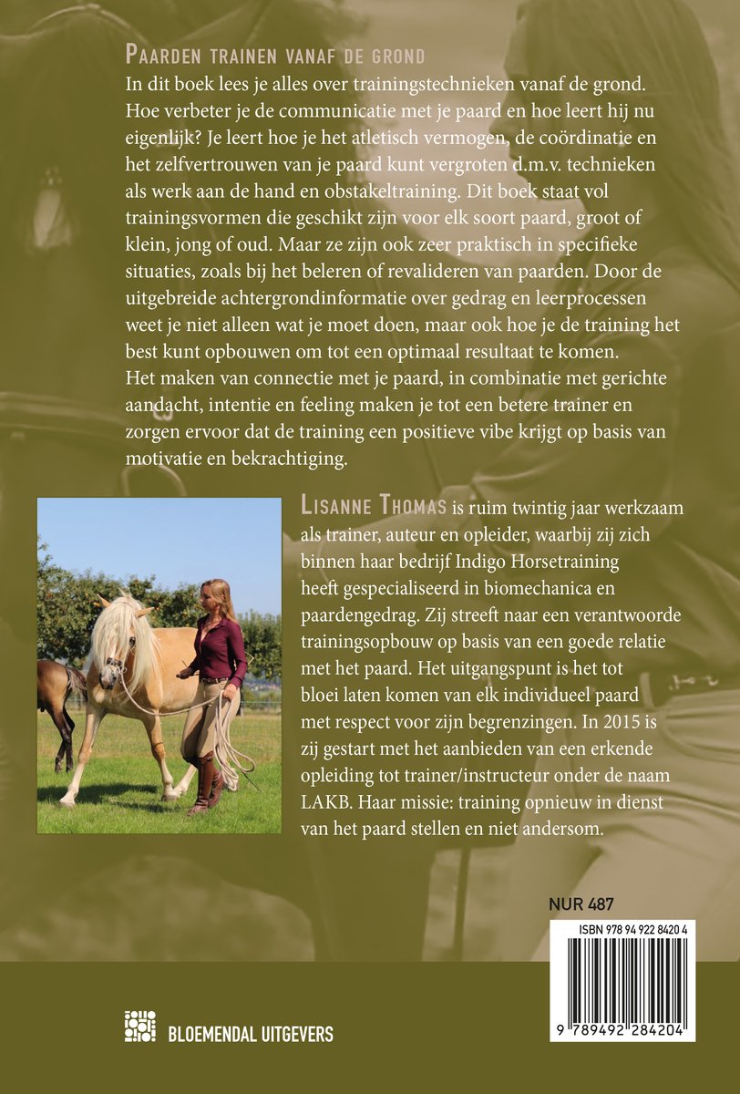 Paarden trainen vanaf de grond - back cover