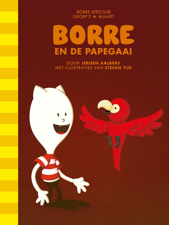 De Gestreepte Boekjes - Borre en de papegaai - cover