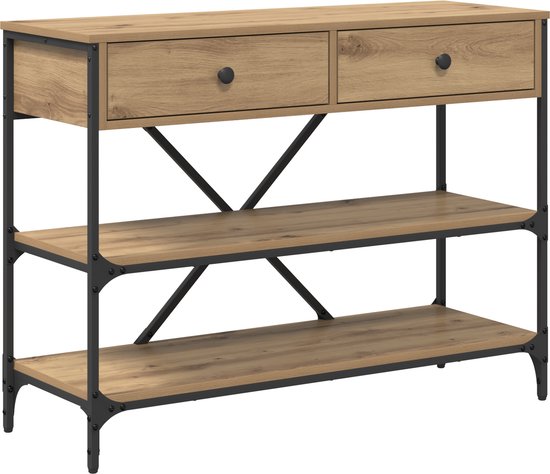vidaXL - Console - Artisan - Chêne - 100 x 34,5 x 75 cm - Finition - Bois