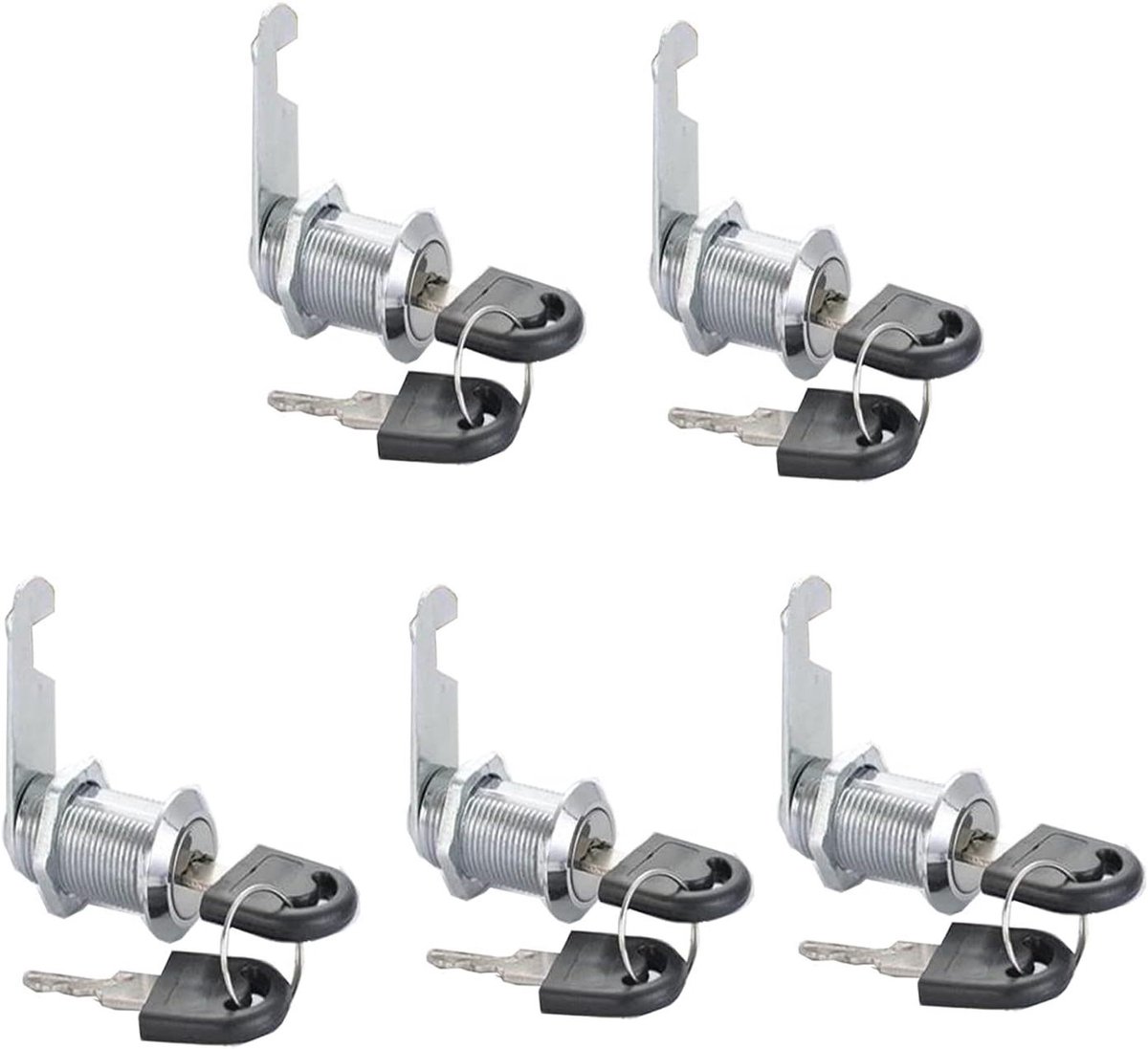 5 Stuks Laden Kast Lock Cam Lock File Cabinet Lock Beveiliging Brief Box Sloten met 2 sleutels