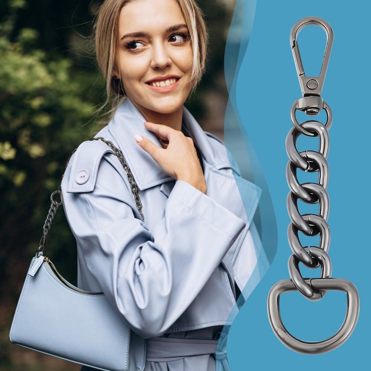 Acrylketting/Plastic Ketting/Clear Ketting/Handtas Ketting/Vervanging Ketting Blauw Blauw Roze Bruin Acryl Ketting Luxe Riem Hars Shoulder Clutch Clutch Chain Voor portemonnee koppelingsbeurs
