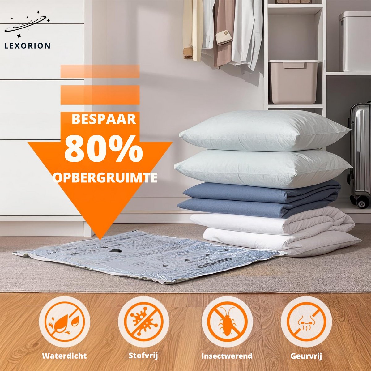 Herbruikbare Compressiezakken Met Draadloze Pomp Voor Reizen Vacuümzakken Voor Kleding – 12 Stuks Met Draadloze Vacuümpomp | Herbruikbaar Voor Reizen & Verhuizing Herbruikbare Reisvacuümzakken
