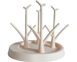 Jikkies Flessen Droogrek - Baby Flessenrek - Afdruiprek Baby - Droogrek - Flessendroogrek - Drying Rack - Beige