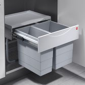 Hailo Tandem S - 12+18 l - Grijs/Zilver