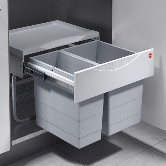 Hailo Tandem S - 12+18 l - Grijs/Zilver