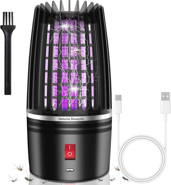 Dnenellr Elektrische insectenval, 4000 mAh, 3000 V, stil en waterdicht