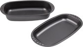 Bol.com Braadpan met deksel - anti-aanbaklaag - 1 stuk - antraciet-metallic - 37 x 20 x 7 cm aanbieding