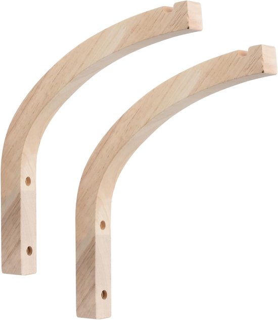 Plantenhanger met houten voet - Boho macramé hangende plantenhouder - Voor