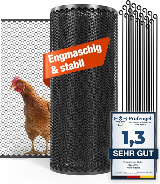 Red Para Aves De Corral Horizont EasyLine 105 | 25 M De Largo | 105 Cm De Alto Doble Estaca No Se Puede Electrificar