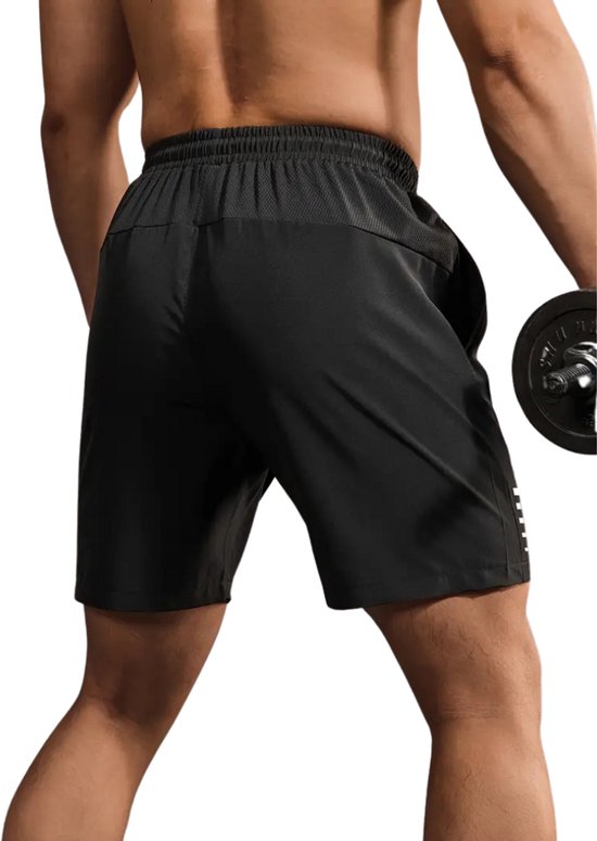 Livano Tennisbroek Heren - Tennisshort - Tenniskleding - Padelbroek - Padel - Gym - Short - Zwart - Maat XXL