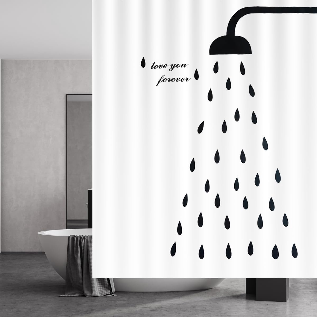 Waterdicht douchegordijn - schimmelwerend - 180 x 200 cm