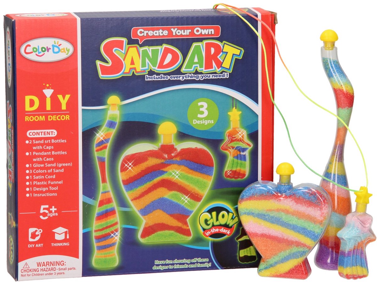 Lobbes zandkunst glow in the dark knutselset voor kinderen.
