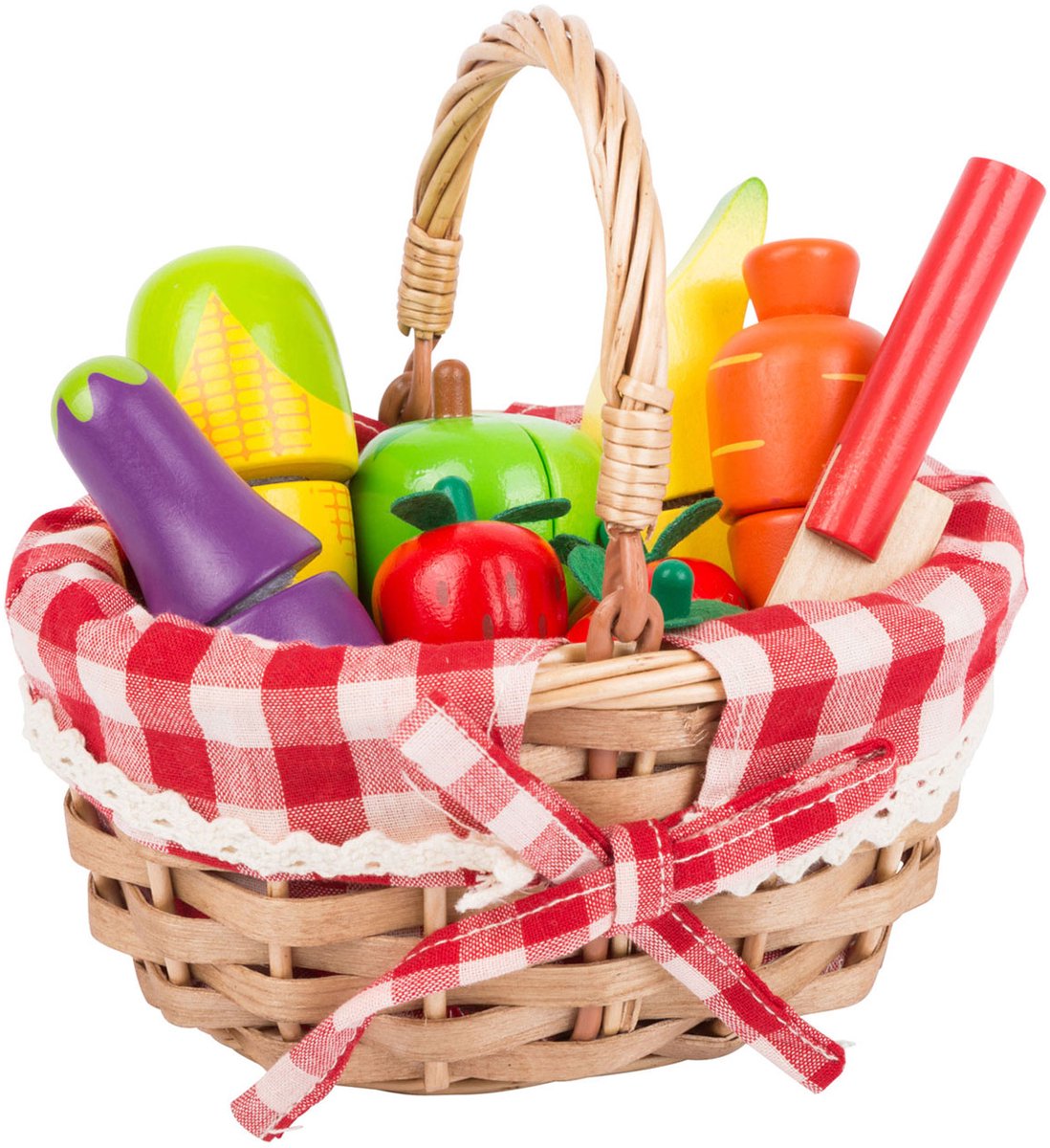 Small Foot - Houten Picknickmand met Snij Fruit, 15dlg.