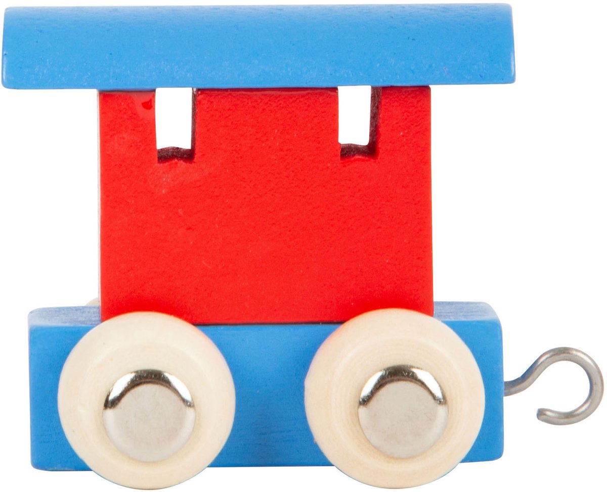 Small Foot - Houten Lettertrein Wagon Rood/Blauw