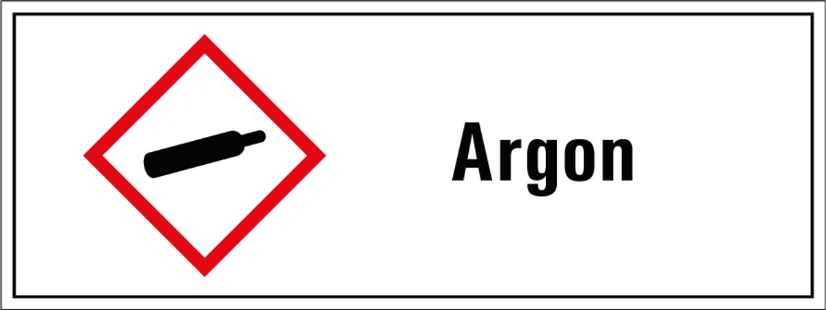 Argon GHS tekststicker 200 x 75 mm