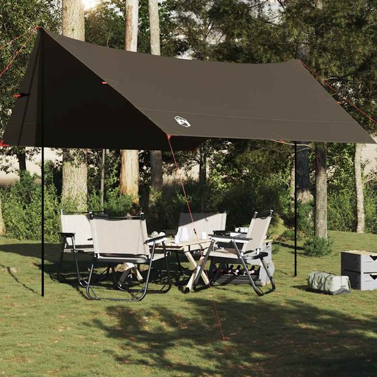 vidaXL - Kampeerluifel - waterdicht - 462x306x211 - cm - bruin van Merkloos — afbeelding 2