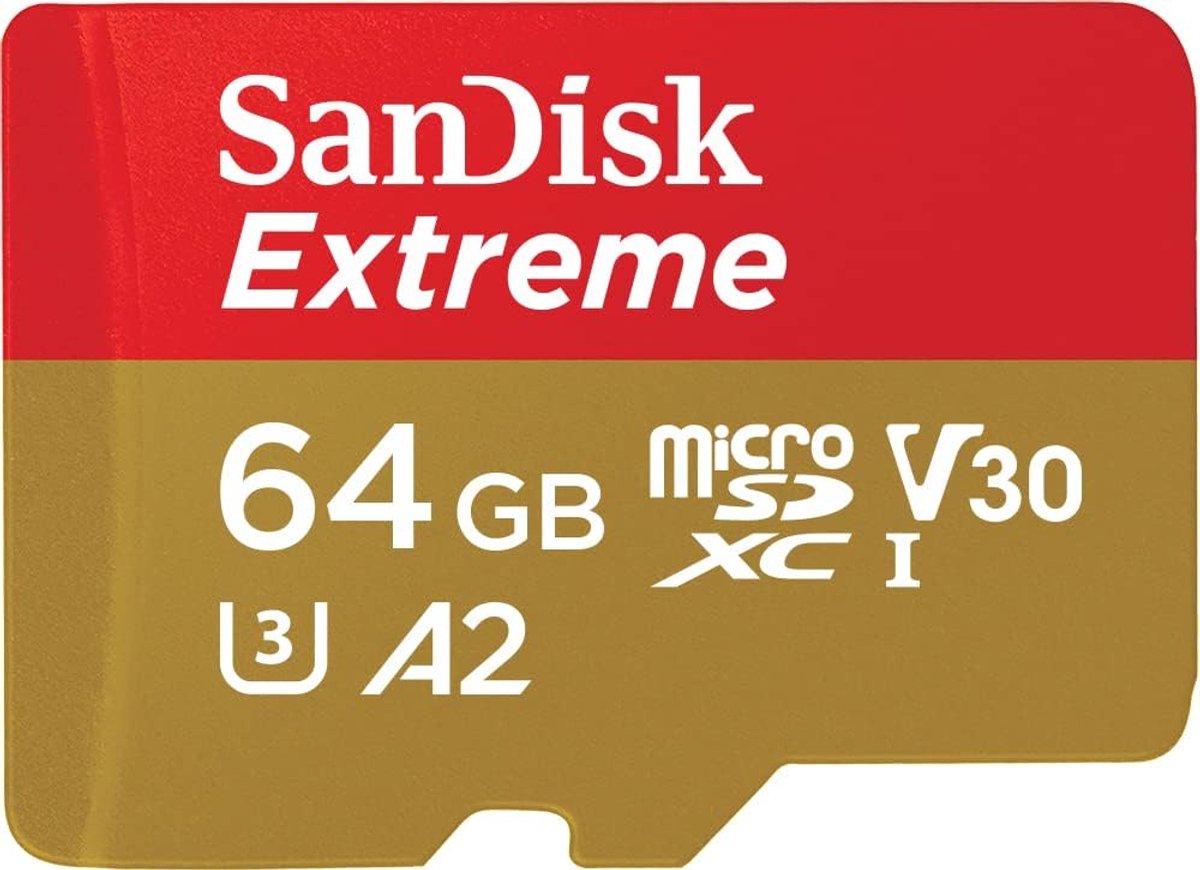 microSDXC Geheugenkaart 64 GB voor Actiecamera's en Drones - Tot 170 MB/s, A2, Klasse 10, U3, V30