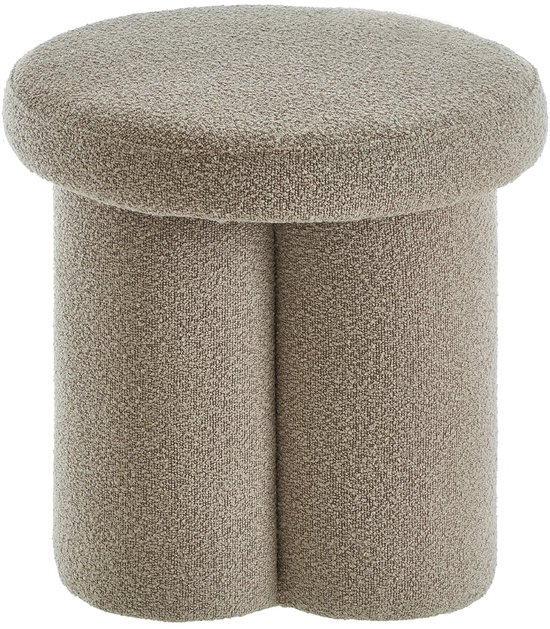 Housecraft Living Marcos Kruk/ Poef Bouclé Rood/ Bruin – vtwonen