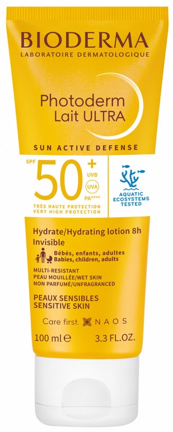 Bioderma Photoderm Lait Ultra SPF50+ - Zeer hoge zonbescherming voor gezicht en lichaam - 100ml