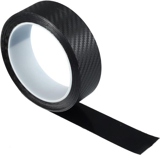 AFCJLTO 1 stuk 5 m zelfklevende sierstrip voor auto, motorfiets en boot (20 mm, carbon-effect) - verkrijgbaar in trendy kleuren ter bescherming van je deurrand! Ook ideaal voor modelbouw