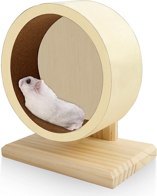 BUCATSTATE Loopfiets hamster, 30 cm, acryl, stil, transparant, met verstelbare basis, hamsterspeelgoed voor cavia's, egels, chinchilla's, fretten